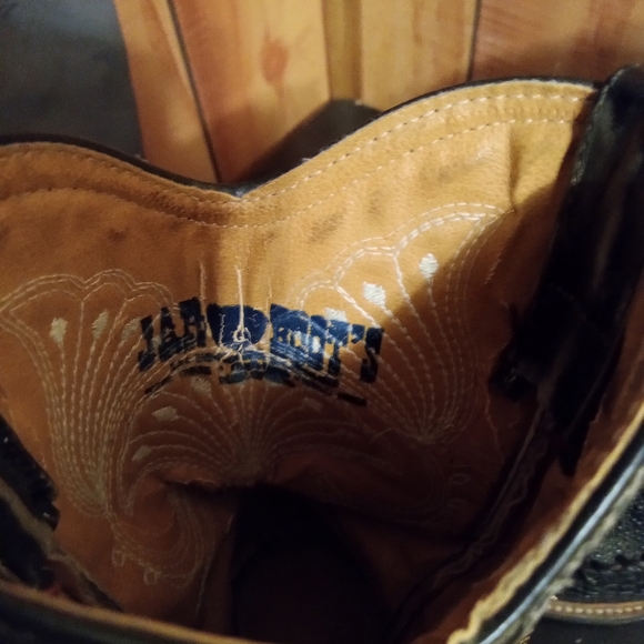 Black reptile print youth boots - Picture 6 of 6